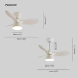 Small Ceiling Fan With Light In Cream Modern Style