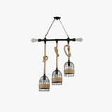 Retro Rope Birdcage Industrial Hanging Pendant Light