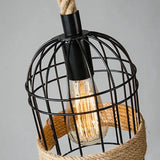Retro Rope Birdcage Industrial Hanging Pendant Light