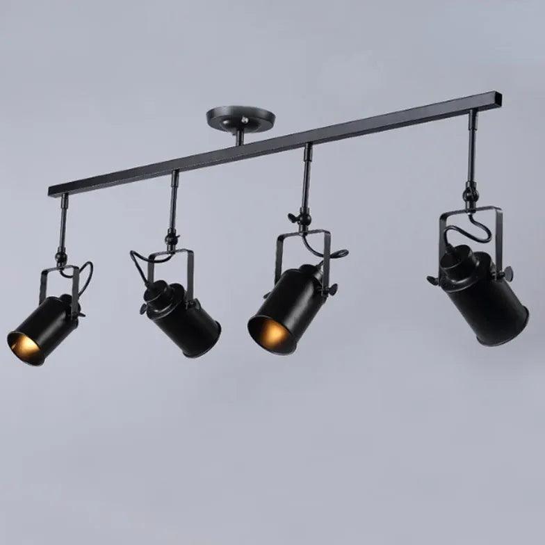 Three-Light Black Metal Ceiling Light - Clowas