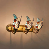 Tiffany Wall Sconce Butterfly Glass - Clowas