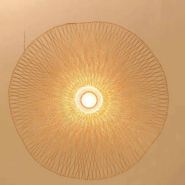 Tone Wave Rattan Vintage Pendant Light - Clowas