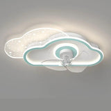 Transparent Cloud LED Ceiling Fan With Light - Clowas
