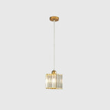 Transparent Cylindrical Glass Pendant Light - Clowas