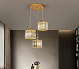 Transparent Cylindrical Glass Pendant Light - Clowas