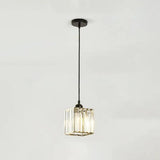 Transparent Cylindrical Glass Pendant Light - Clowas