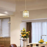 Transparent Cylindrical Glass Pendant Light - Clowas