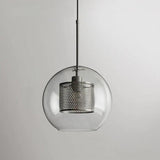 Clear Glass Ball Pendant Light for Dining Room