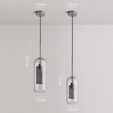 Clear Glass Ball Pendant Light for Dining Room