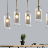 Clear Glass Ball Pendant Light for Dining Room