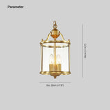 Transparent Lantern Vintage Gold Pendant Light - Clowas