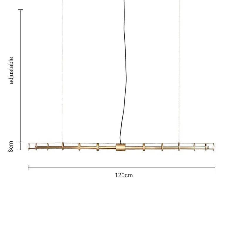 Tubular Gold Industrial LED Pendant Light - Clowas