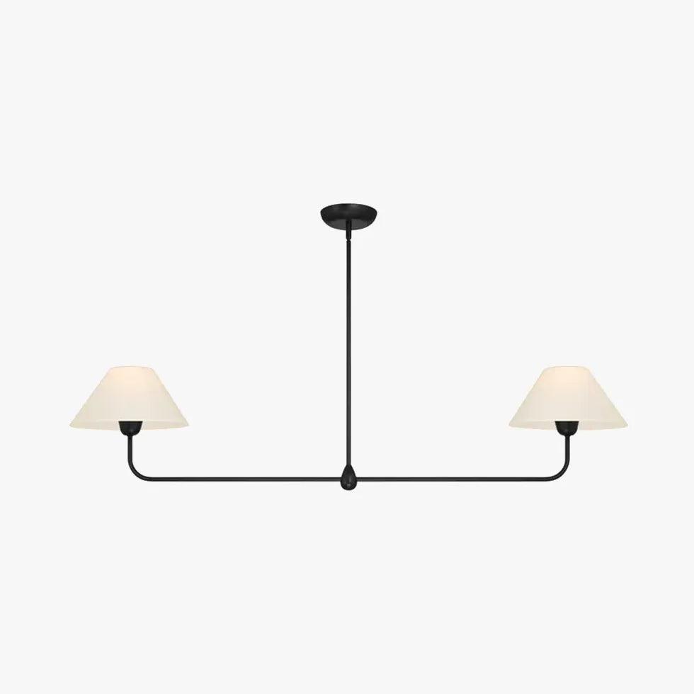 Two-Light White Shade Kitchen Pendant Light - Clowas