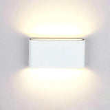 Black Rectangular Waterproof LED Outdoor Wall Light