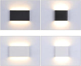 Black Rectangular Waterproof LED Outdoor Wall Light