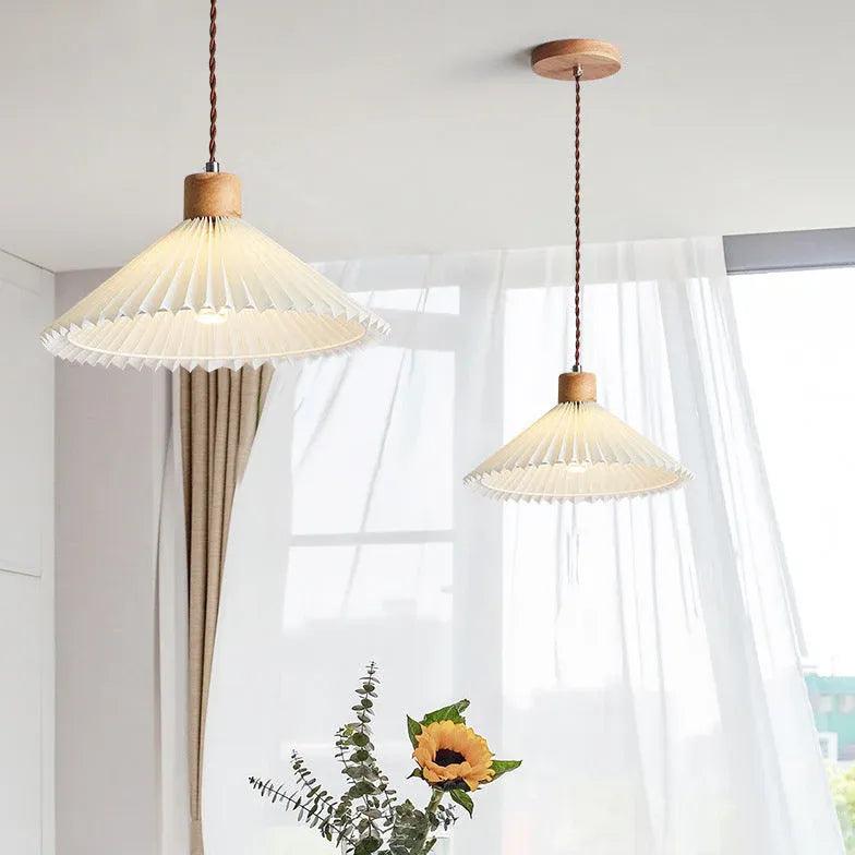 Umbrella Fold Kitchen Wooden Pendant Light - Clowas