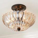 Thick Glass Flush Mount Ceiling Light for Living Room
