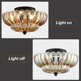 Thick Glass Flush Mount Ceiling Light for Living Room