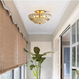 Thick Glass Flush Mount Ceiling Light for Living Room