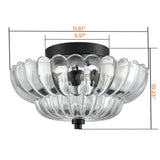 Thick Glass Flush Mount Ceiling Light for Living Room