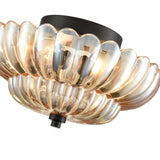 Thick Glass Flush Mount Ceiling Light for Living Room