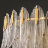 Unique Leaf-Shaped Gold Crystal Pendant Light - Clowas