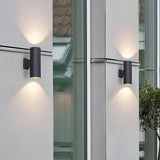 up and down outdoor wall lights black - Clowas