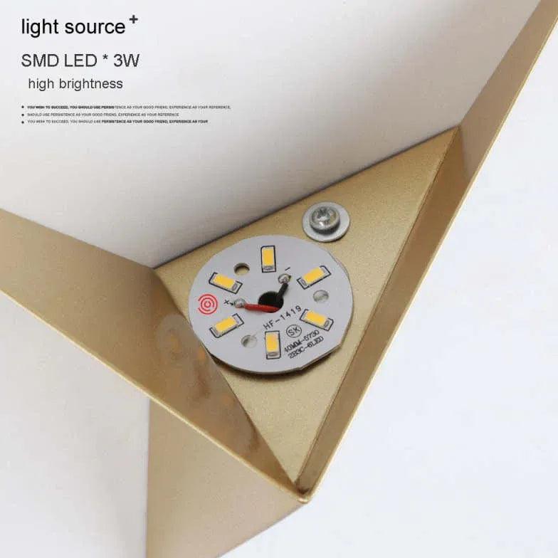 Upward Illumination Triangle Embedded Wall Lamp - Clowas