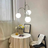 Glass Globe Pendant Light Fixture with Three Lights