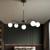 Streamlined Black Frame Living Room Sphere Chandelier - Clowas