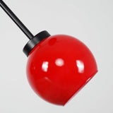 Glass Globe Pendant Light with Red Cherry Design