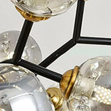 Nordic Long Glass Ball Pendant Light for Kitchen Island