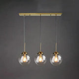 Modern Globe Glass Pendant Light Dimmable for Kitchen Island