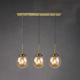 Modern Globe Glass Pendant Light Dimmable for Kitchen Island