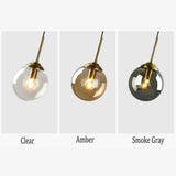 Modern Globe Glass Pendant Light Dimmable for Kitchen Island