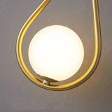 Nordic Glass Ball LED Bedside Wall Light in Black