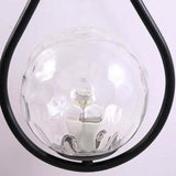 Nordic Glass Ball LED Bedside Wall Light in Black