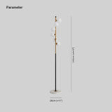 Modern Globe Glass Floor Lamp for Living Room