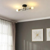 Contemporary Iron Double Heads Ceiling Light