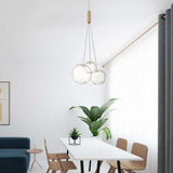 Glass Light Pendant with Starry Bubble Design