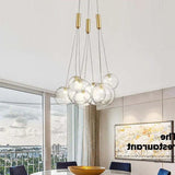 Glass Light Pendant with Starry Bubble Design