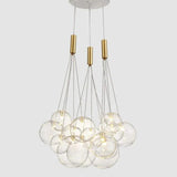 Glass Light Pendant with Starry Bubble Design