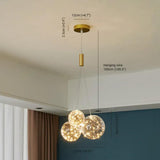 Glass Light Pendant with Starry Bubble Design