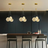 Glass Light Pendant with Starry Bubble Design