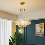 Glass Light Pendant with Starry Bubble Design