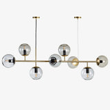 Nordic Long Glass Globe Pendant Light with Bubble Glass