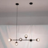 Nordic Long Glass Globe Pendant Light with Bubble Glass