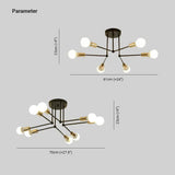 Nordic Black Design Multi Head Ceiling Light