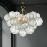 Transparent Glass Spherical Multi-Light Branch Chandelier - Clowas