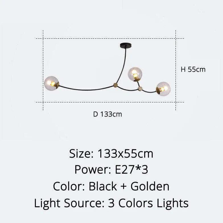 minimalist branch modern black chandelier - Clowas